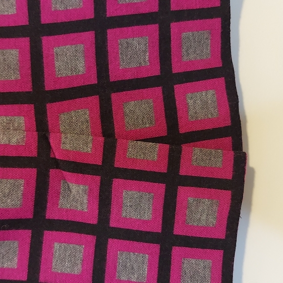 Halogen Geometric Windowpane Print Pencil Skirt Size 4 Pink Grey Black - Picture 8 of 14
